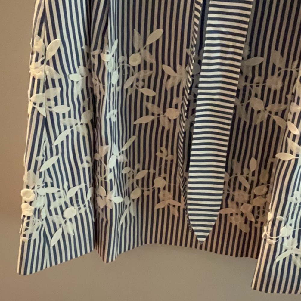 Talbots Blue and White Striped Midi Dress - Picture 6 of 8